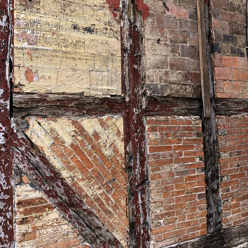 Altes verwittertes Fachwerk