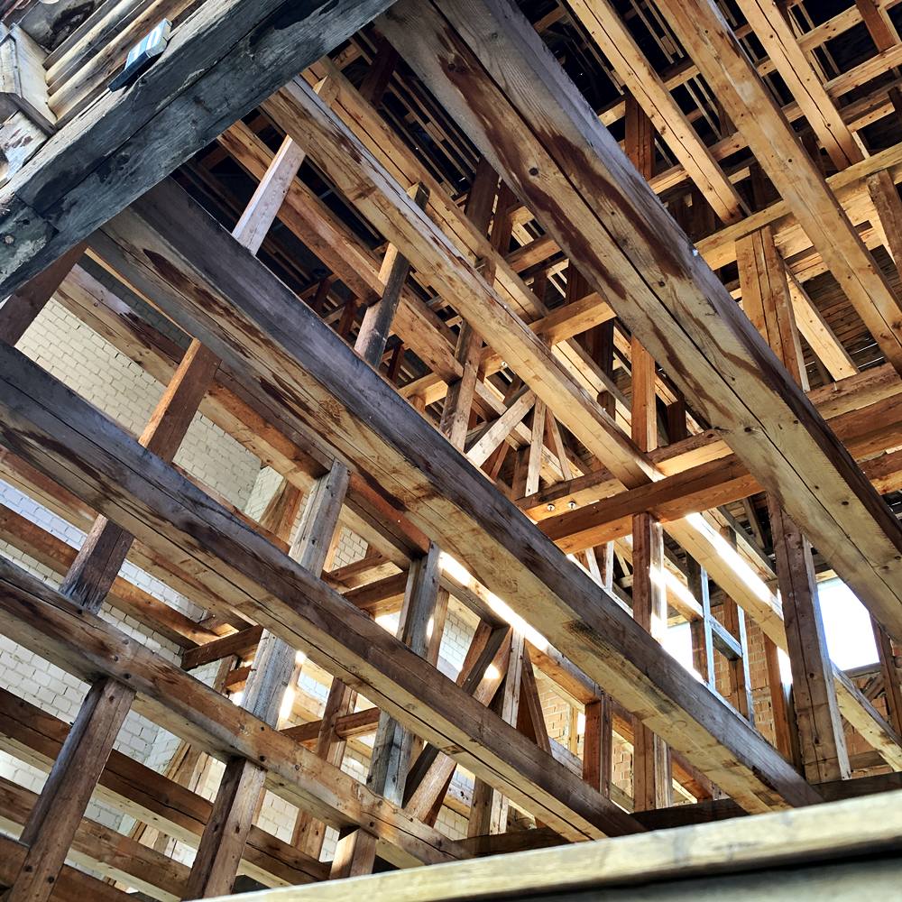 Fachwerk Konstruktion aus Holz