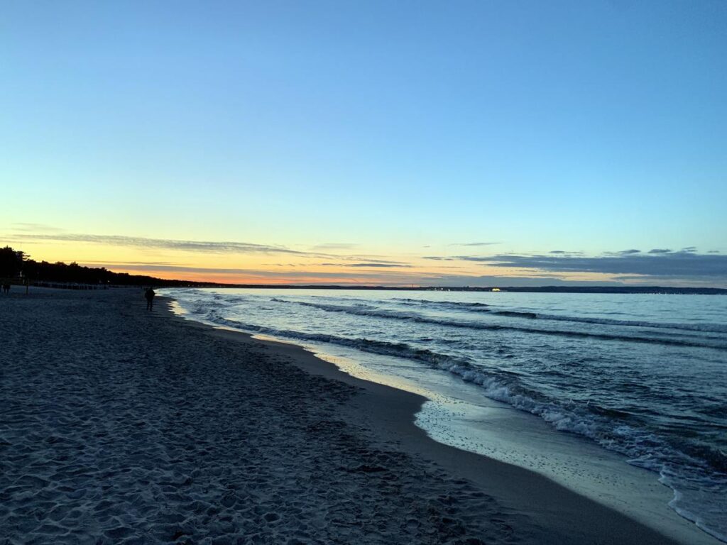 Abendstimmung am Strand von Binz